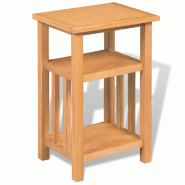 VidaXL Table d'appoint avec étagère à revues Chêne massif 27x35x55 cm   Modèle Orion Scandinave - 244211