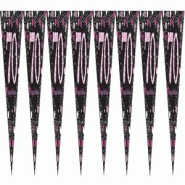 70. Bannière de fanions à paillettes d'anniversaire rose noir - 9901740