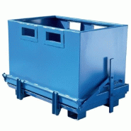 Benne à fond ouvrant - Tri des déchets - 700 à 1800 litres - 800 Kg - Bleu RAL 5019 Benne à fond ouvrant - Tri des déchets - 700 à 1800 litres - 800 Kg - Bleu RAL 5019