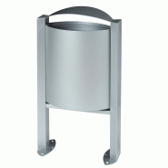 Corbeille ARKEA sur pied de  40 à 100 Litres - Gris Métal, 40L_0