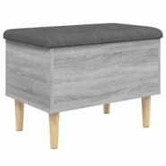 Décoshop26 - Banc banquette de rangement avec coussin d'assise 62 x 42 x 46 cm bois d'ingénierie couleur sonoma gris DEC024804 - gris 3000254901778 Décoshop26 - Banc banquette de rangement avec coussin d'assise 62 x 42 x 46 cm bois d'ingénierie couleur sonoma gris DEC024804 - gris 3000254901778