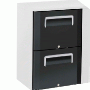 Diamond - Kit bloc tiroirs (1/2 + 1/2) x RLB… - réf. L2P - gris inox AKS-L2P