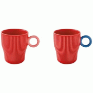 EASY LIFE Set 2 mugs 30 cl Rouge - Twist & Match - rouge porcelaine 035-1247009 EASY LIFE Set 2 mugs 30 cl Rouge - Twist & Match - rouge porcelaine 035-1247009