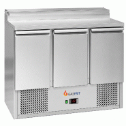 Gasfrit - Table réfrigérée à salade 3 portes 1370 x 700 x 950 mm - gris inox GFX68