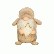 Gnome trapeur barry casquette avec Etoile led 25cm x 19cm x 30cm