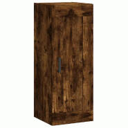 Helloshop26 - Armoire murale 34,5 x 34 x 90 cm rangement spacieux moderne design sobre en bois d'ingénierie chêne fumé 02_0048950 - Bois massif 300