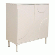 Helloshop26 - Buffet commode meuble de rangement salon entré chambre Holea avec 2 portes 75 x 70 x 34 cm beige - beige métal 3000224473373 Helloshop26 - Buffet commode meuble de rangement salon entré chambre Holea avec 2 portes 75 x 70 x 34 cm beige - beige métal 3000224473373