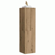 Helloshop26 - Meuble TV moderne mural 30,5 x 30 x 110 cm grand espace de rangement design épuré en bois d'ingénierie chêne artisanal 02_0050879 -