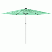 Helloshop26 - Parasol de jardin carré avec mât en acier 288 x 288 x 225 cm protection solaire et pluie design contemporain en 02_0056402 - acier 300