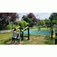 Squat Press - Appareil de musculation extérieur avec poids sécurisés et acier galvanisé thermolaqué Squat Press - Appareil de musculation extérieur avec poids sécurisés et acier galvanisé thermolaqué