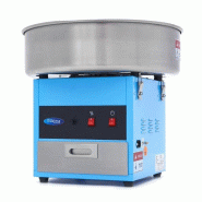 Machine à barbe à papa Ø 52 cm, Bleu, professionnelle - inox et tiroir intégré