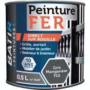 Peinture antirouille batir fer