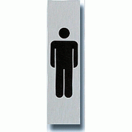 Pictogramme HOMME (Vertical) - Aluminium Gris et Noir