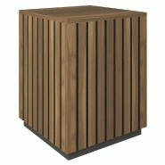 Podium haut Vertigo T03 MDF noir et olivier 45x45x60cm