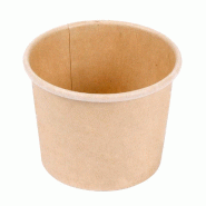 Pot en carton 80ml Ø6/4.75x4.8cm marron- par 1000