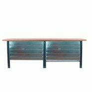 PROREGAL Etabli BUFFALO WOOD avec 10x Tiroir| HxLxP 86,5x260x75cm | Capacité de Charge 1000kg | Anthracite - noir métal PR_RS157-91 PROREGAL Etabli BUFFALO WOOD avec 10x Tiroir| HxLxP 86,5x260x75cm | Capacité de Charge 1000kg | Anthracite - noir métal PR_RS157-91