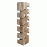 SIT Möbel Casier à vin pour 10 bouteilles | Bois de suar naturel | L 18 x P 21 x H 87 cm - beige Bois massif 07997-11 SIT Möbel Casier à vin pour 10 bouteilles | Bois de suar naturel | L 18 x P 21 x H 87 cm - beige Bois massif 07997-11