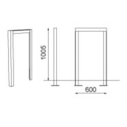 Sl505 arceau urbain lotlimit - mmcité 1 a.S. - en acier - hauteur 1005 mm_1