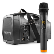 Sono portable Bluetooth - Micro UHF ST 014 Skytec - 30 Watts avec USB et batterie rechargeable Sono portable Bluetooth - Micro UHF ST 014 Skytec - 30 Watts avec USB et batterie rechargeable