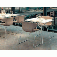 Lot de 2 tables Dextra Etner avec plateau mélaminé et piètement 4 pieds métal Lot de 2 tables Dextra Etner avec plateau mélaminé et piètement 4 pieds métal