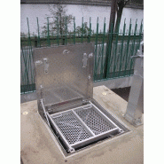 Couvercle De Regard En Aluminium Argenté - 30x30 Cm, Invisible, Pour Intérieur/extérieur - Cadre Inclus