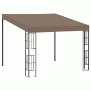 VidaXL Belvédère mural 3x3 m Taupe Tissu Modèle Atlas Confort - marron multi-matériau 312260