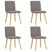 VidaXL Chaises à manger lot de 4 taupe tissu Modèle Zinnia - 3315280