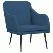 VidaXL Fauteuil Bleu 63x76x80 cm Tissu Modèle Vega ProDesk Prestige - 351481