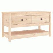 VidaXL Table basse 102x49x55 cm Bois massif de pin Modèle Jardin Zenith Prime Plus - 820921