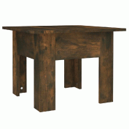 VidaXL Table basse chêne fumé 55x55x42 cm bois d'ingénierie Modèle Solstice Prestige - 813068