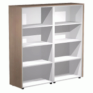 Armoire de rangement ouverte - 6 étagères - L. 163 x P. 43 x H. 158 cm So Flora - Frêne Noir_0