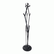 Cintre de sol en fer Uty d30x178 cm Design minimaliste autoportant, Mobilier pour entrée ou bureau Fabriqué en Italie Noir - noir 8052691673140