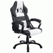 CLP Fauteuil de bureau / Gaming Pedro Noir / Blanc - blanc polyester 191538037 CLP Fauteuil de bureau / Gaming Pedro Noir / Blanc - blanc polyester 191538037