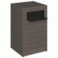 Comptoir Vertigo H T04 noir solo L60cm 1 tabl.Couliss.2tabl.Amovibles noyerfoé