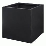 Helloshop26 - Bac à plantes acier galvanisé 60 x 60 x 60 cm noir - noir acier 3000224438662
