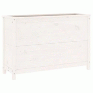Helloshop26 - Jardinière bac lit surélevé plantes fleurs terrasse jardin de jardin 119,5 x 40 x 78 cm bois de pin massif blanc 02_0039326 - 3000218 Helloshop26 - Jardinière bac lit surélevé plantes fleurs terrasse jardin de jardin 119,5 x 40 x 78 cm bois de pin massif blanc 02_0039326 - 3000218