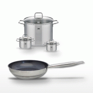 Lot Poêle 28cm et 3 Faitouts Elo Profi Therm Platinum - gris inox 3176239951875