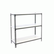 PROREGAL Étagère pour charges lourdes BABY METAL SHARK | HxLxP 90x80x30cm | Charge du compartiment 180kg | Blanc anthracite - noir métal PR_RS139-53 PROREGAL Étagère pour charges lourdes BABY METAL SHARK | HxLxP 90x80x30cm | Charge du compartiment 180kg | Blanc anthracite - noir métal PR_RS139-53