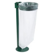 Support sac sur poteau sur platine 110L - Vert Mousse - ECOLLECTO ESSENTIEL_0