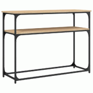 Table console chêne sonoma 100x35,5x75 cm bois d'ingénierie Modèle Atlas Minimal - 834066