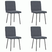 VidaXL Chaises à manger lot de 4 Gris foncé Velours Modèle Fusion Élite - 3315257