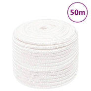 Vidaxl corde de bateau blanc complet 12 mm 50 m polypropylène 152565