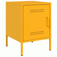 VidaXL Table de chevet jaune moutarde 36x39x50,5 cm acier – Modèle Écorce - 842916