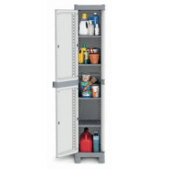 Armoire haute en résine 1 porte Domino l 35 x P 43,8 x H 174,8 cm Armoire haute en résine 1 porte Domino l 35 x P 43,8 x H 174,8 cm