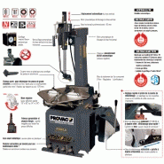 As944llw - monte/demonte-pneus automatique provac avec blocage exterieur de 10 à 24
