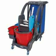 Chariot à franges 2x 25 litres avec sac à déchets - VIRTUS - 0615402569118