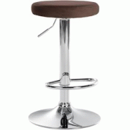 CLP Tabouret de bar Ponte revêtement velours Marron/Chrome - marron textile 322027 CLP Tabouret de bar Ponte revêtement velours Marron/Chrome - marron textile 322027