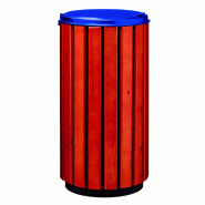Corbeille à poser ou à fixer zeno protec- 80l - lattes bois / avec couvercle plein bleu outremer 5002 Corbeille à poser ou à fixer zeno protec- 80l - lattes bois / avec couvercle plein bleu outremer 5002