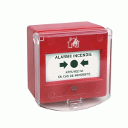 Déclencheur manuel incendie autoadressable (Bris de glace) - Réf. : CSE0111 - NUG30351 - EN 54-11 - 87x87x56 mm_0
