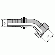 Embouts Série Gaz Français 'G' Cône 24° - Femelle 45° (DKF45) - SFCG400420